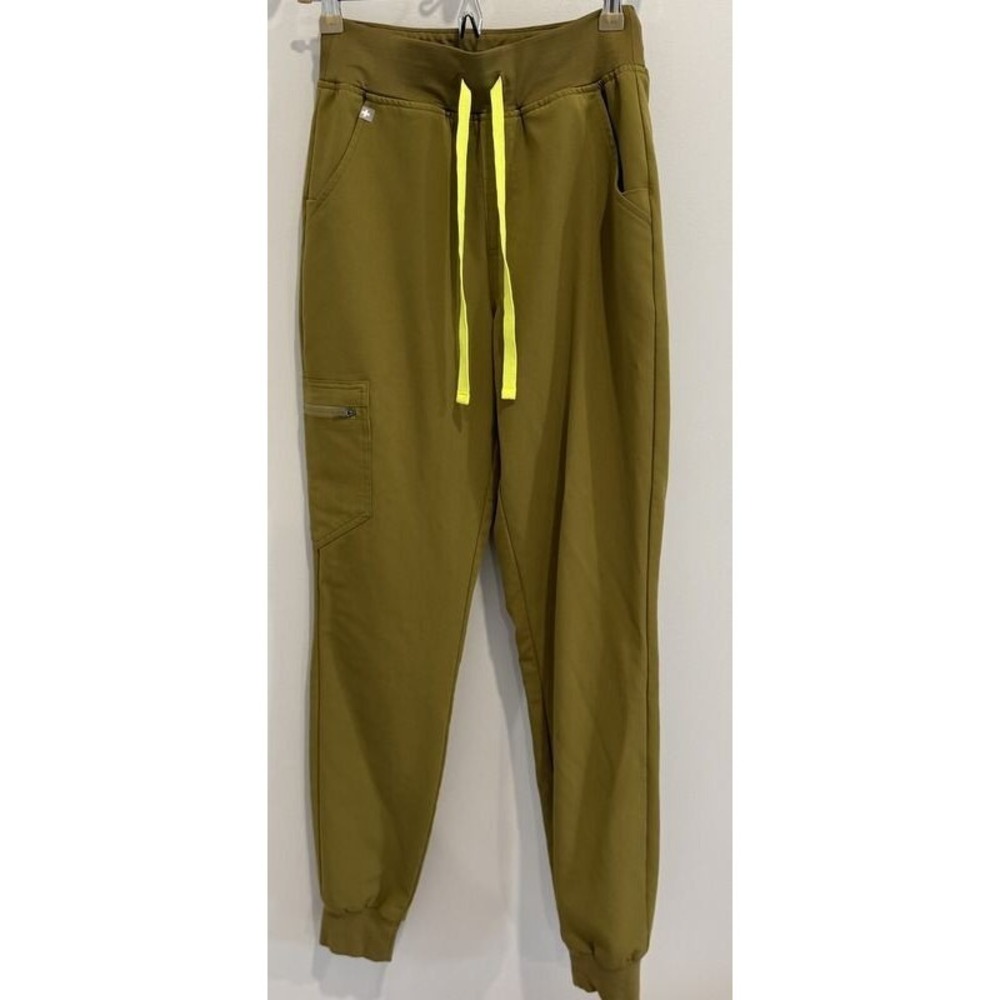 Figs Technical Collection Zamora High-Rise Jogger Scrub Pant Olive Green XS Tall